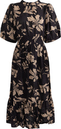 Jardin Midi Dress - Black Blossom