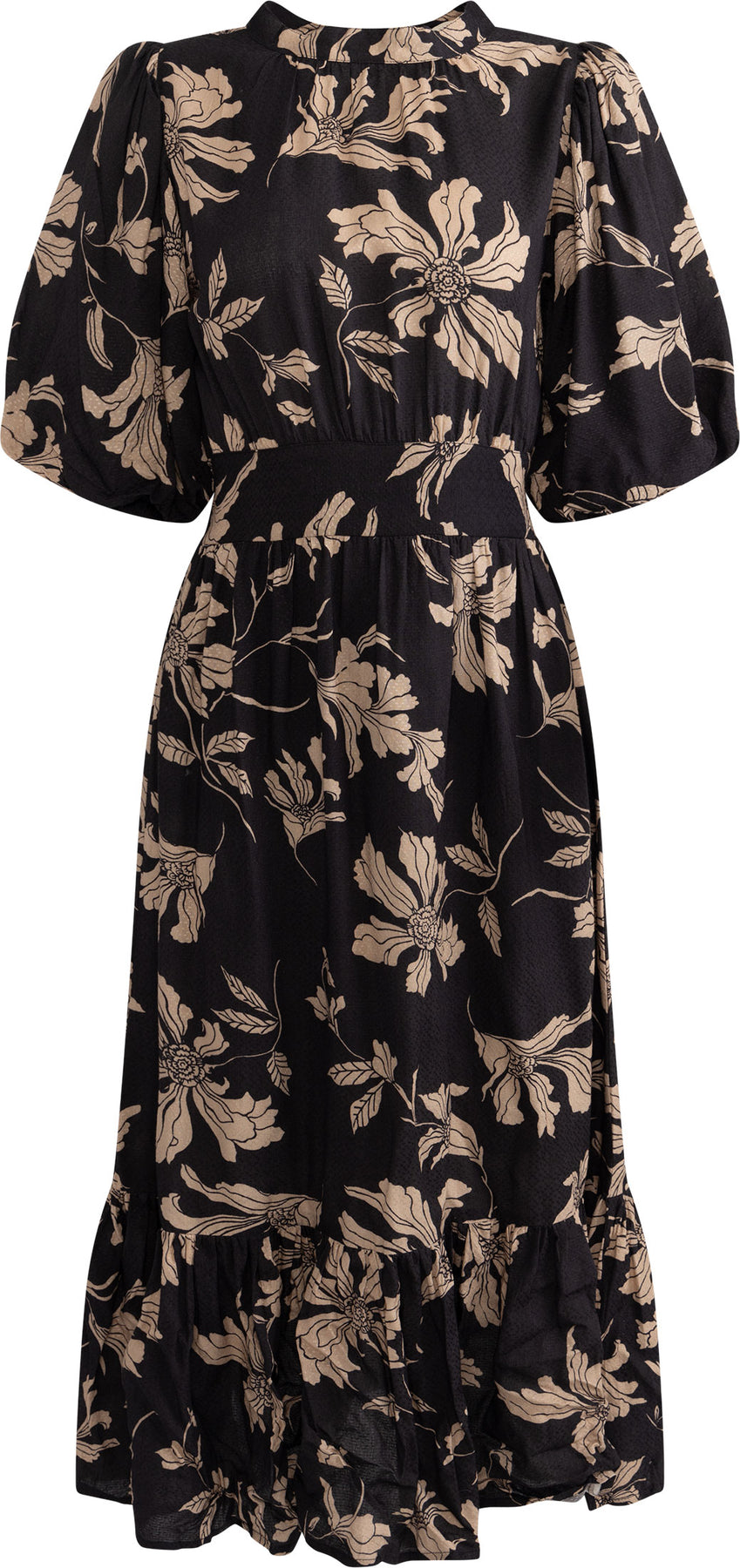 Jardin Midi Dress - Black Blossom
