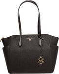 Marilyn Medium Saffiano Leather Tote Bag - Chocolate