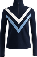 Voss Chevron Zip-up Dam - Navy Blue