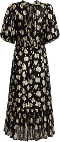 Jardin Midi Dress - Gold Shimmer