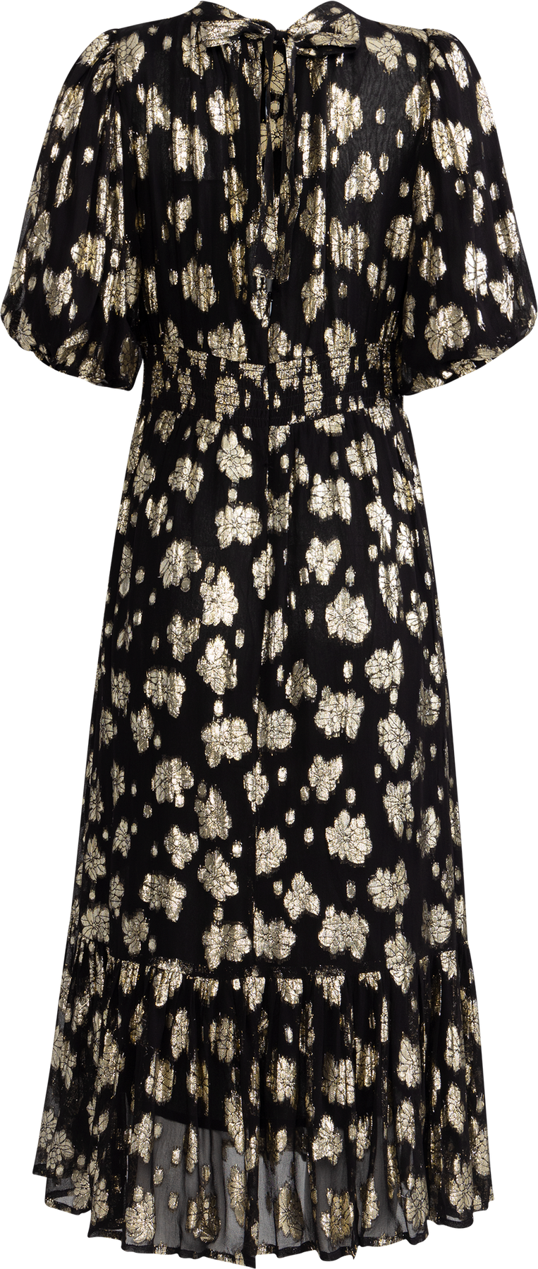 Jardin Midi Dress - Gold Shimmer