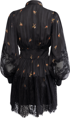 Satin Lace Dress - Petite Flowers