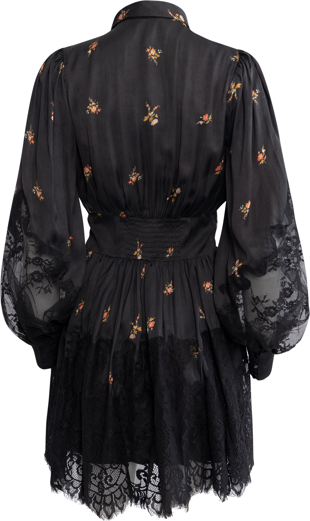Satin Lace Dress - Petite Flowers