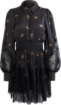 Satin Lace Dress - Petite Flowers