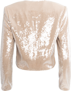 Champagne Sequin Jacket - Tan