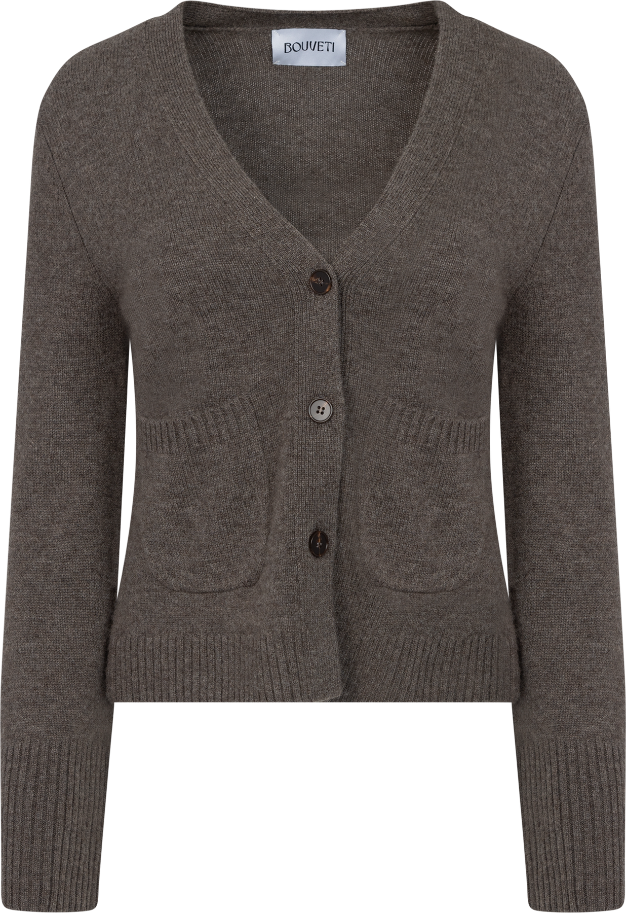 Liz Cashmere Knit Cardigan - Brun Melerad