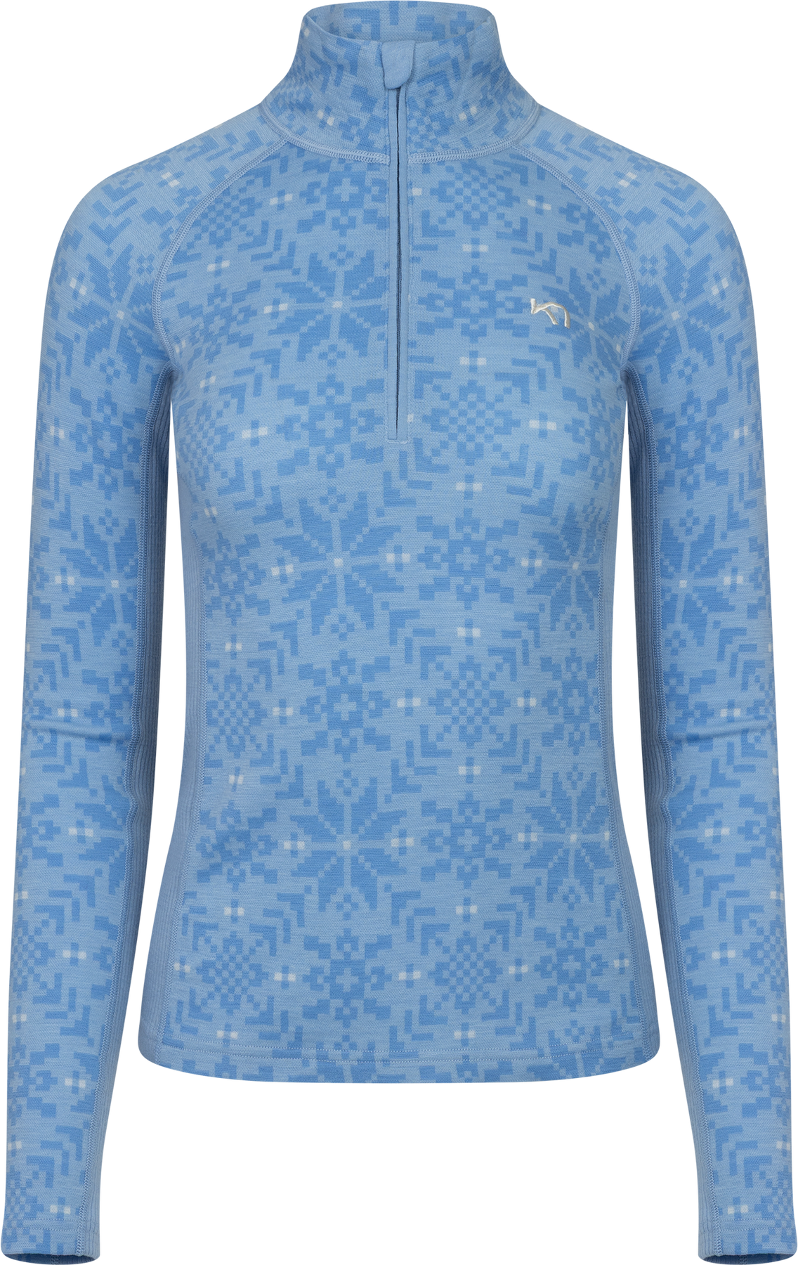 Edith Half Zip - Pastelljusblå