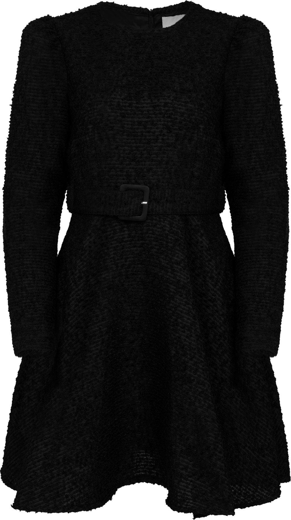 Boucle Belt Dress - Svart