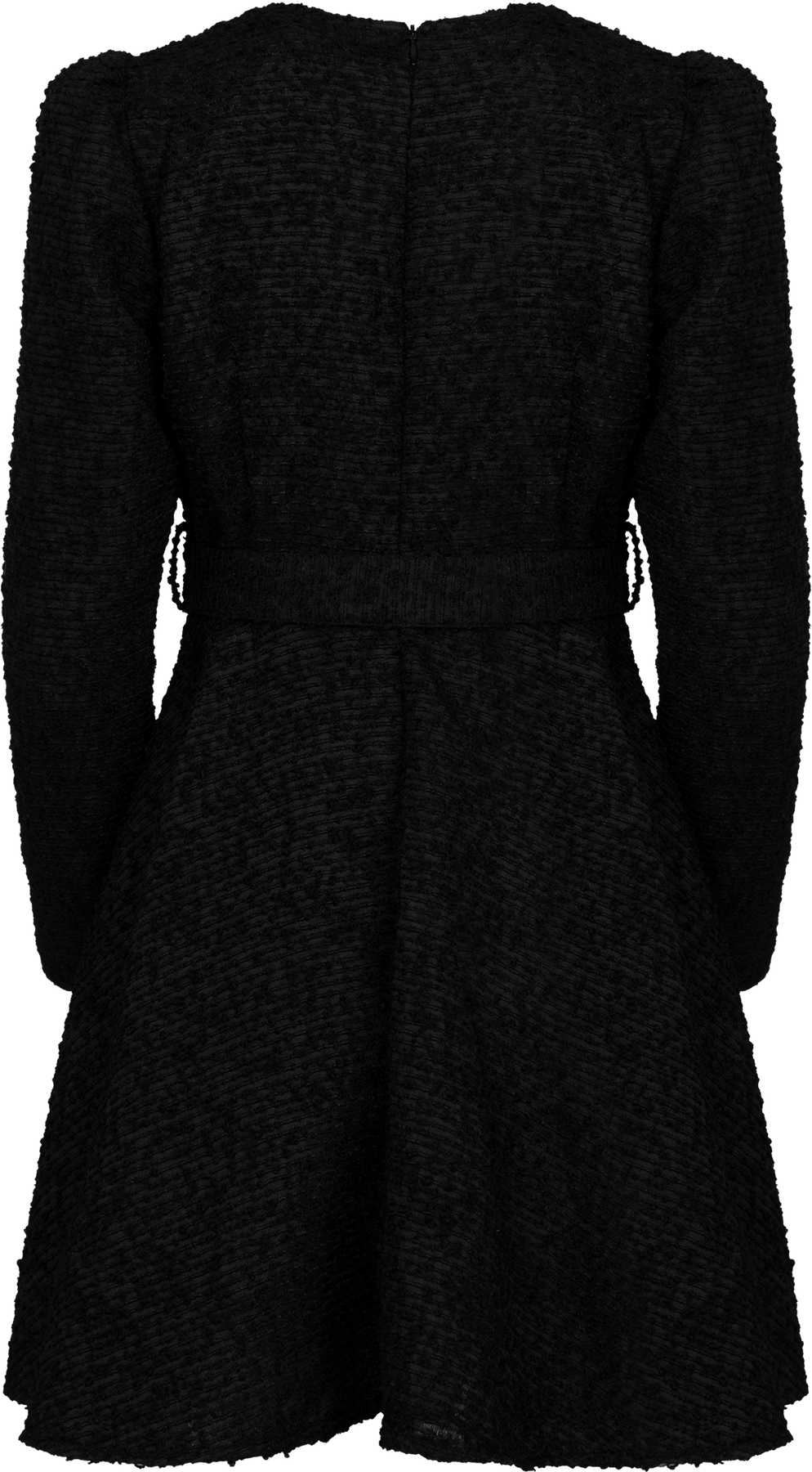 Boucle Belt Dress - Svart