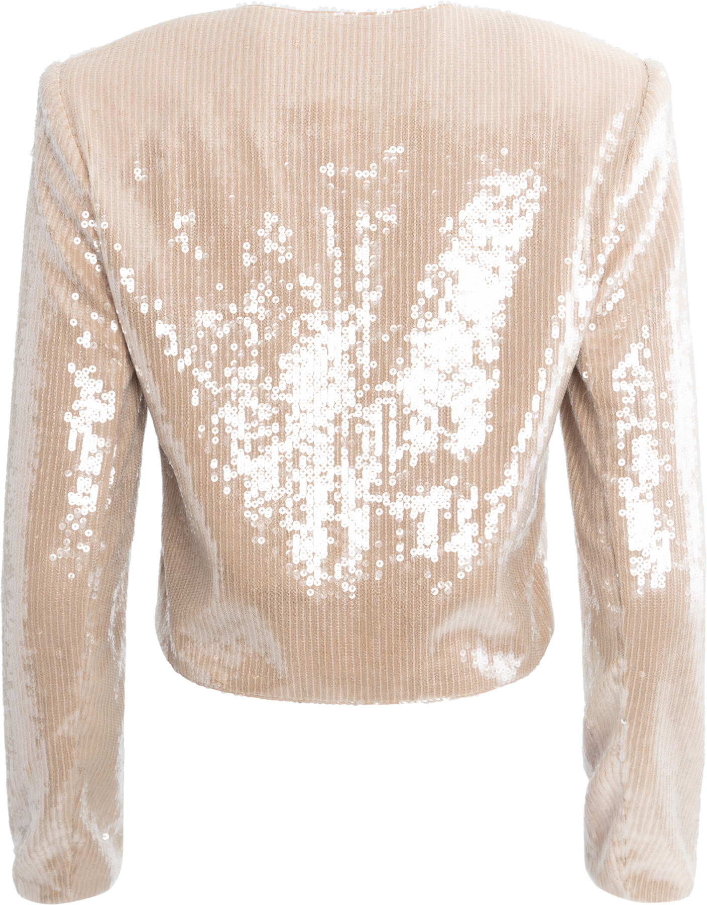 Champagne Sequin Jacket - Tan