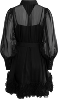 Organza Mini Dress - Black