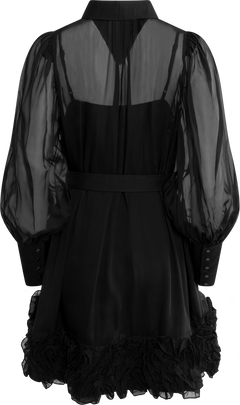 Organza Mini Dress - Black