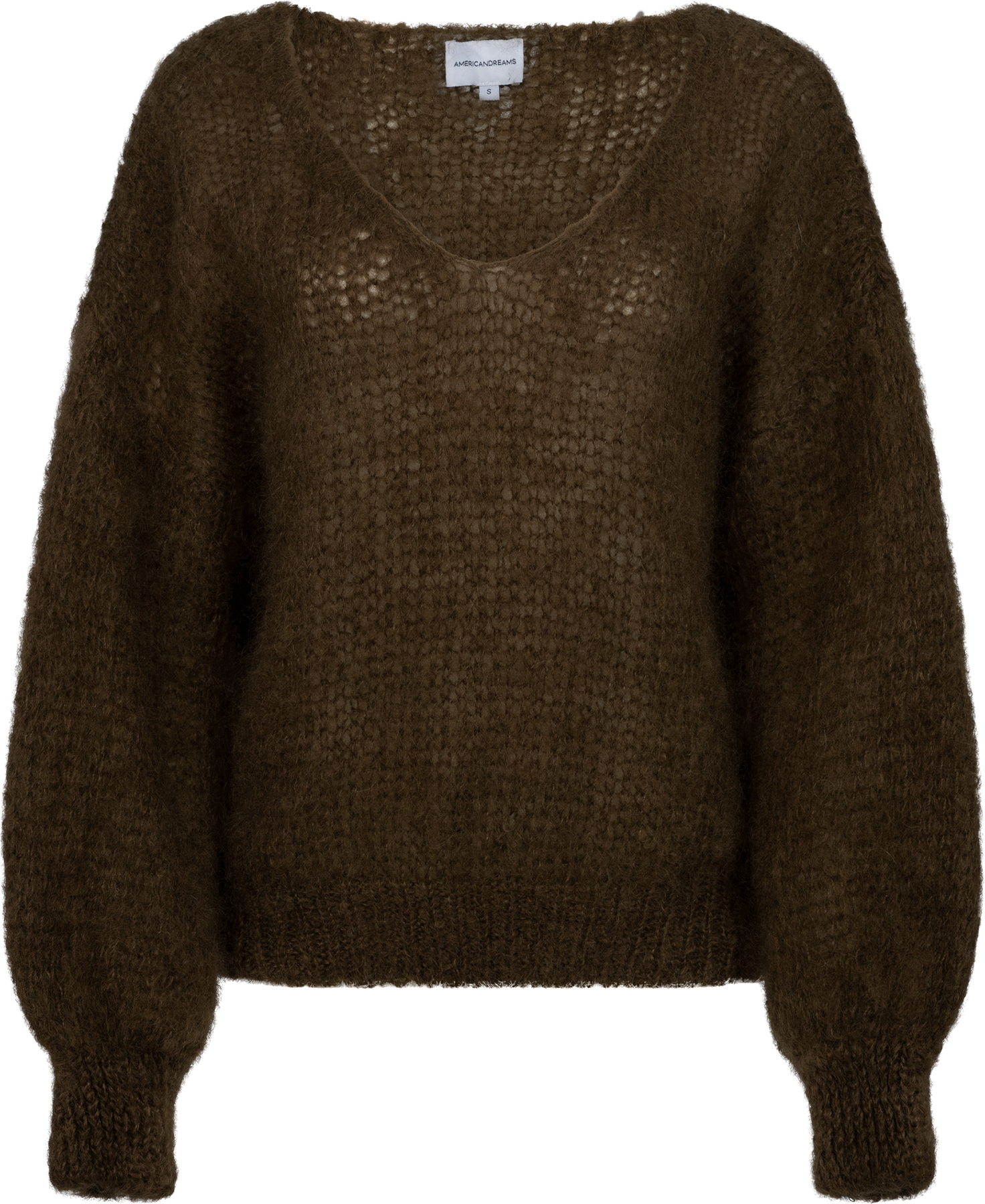 Milana LS Mohairtröja - Cocoa