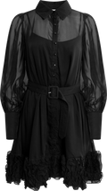 Organza Mini Dress - Black