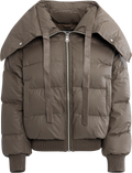 Morgan Puffer Jacket - Grå/Brun