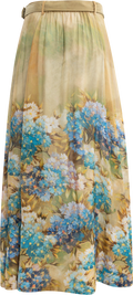 Organza Maxi Skirt - Forest Flower
