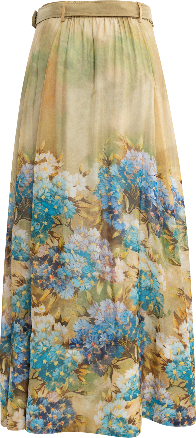 Organza Maxi Skirt - Forest Flower