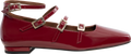 Luke Onix Leather Ballet Flats - Wine Burgundy