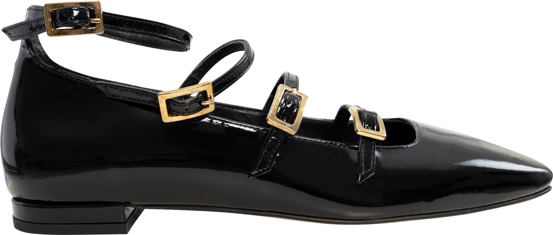 Luke Onix Leather Ballet Flats - Svart