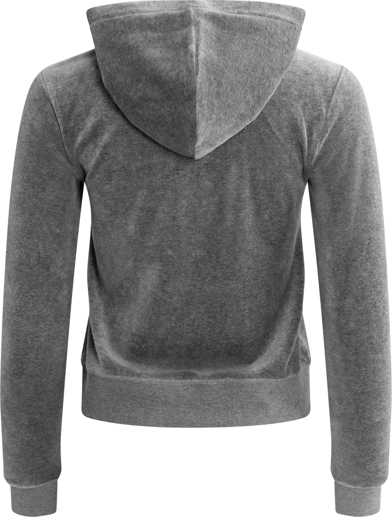 Robertson Classic Velour Zip Hoodie - Charcoal Marl