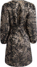 Paula-Siv Golden Leo Ls Short Dress - Guld