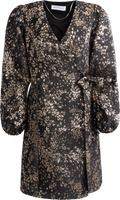 Paula-Siv Golden Leo Ls Short Dress - Guld