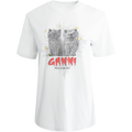 GANNI Basic Jersey Kittens Relaxed T-Shirt - Illusion Blue