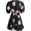 Poplin Mini Dress - Black Posey