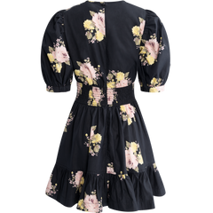 Poplin Mini Dress - Black Posey