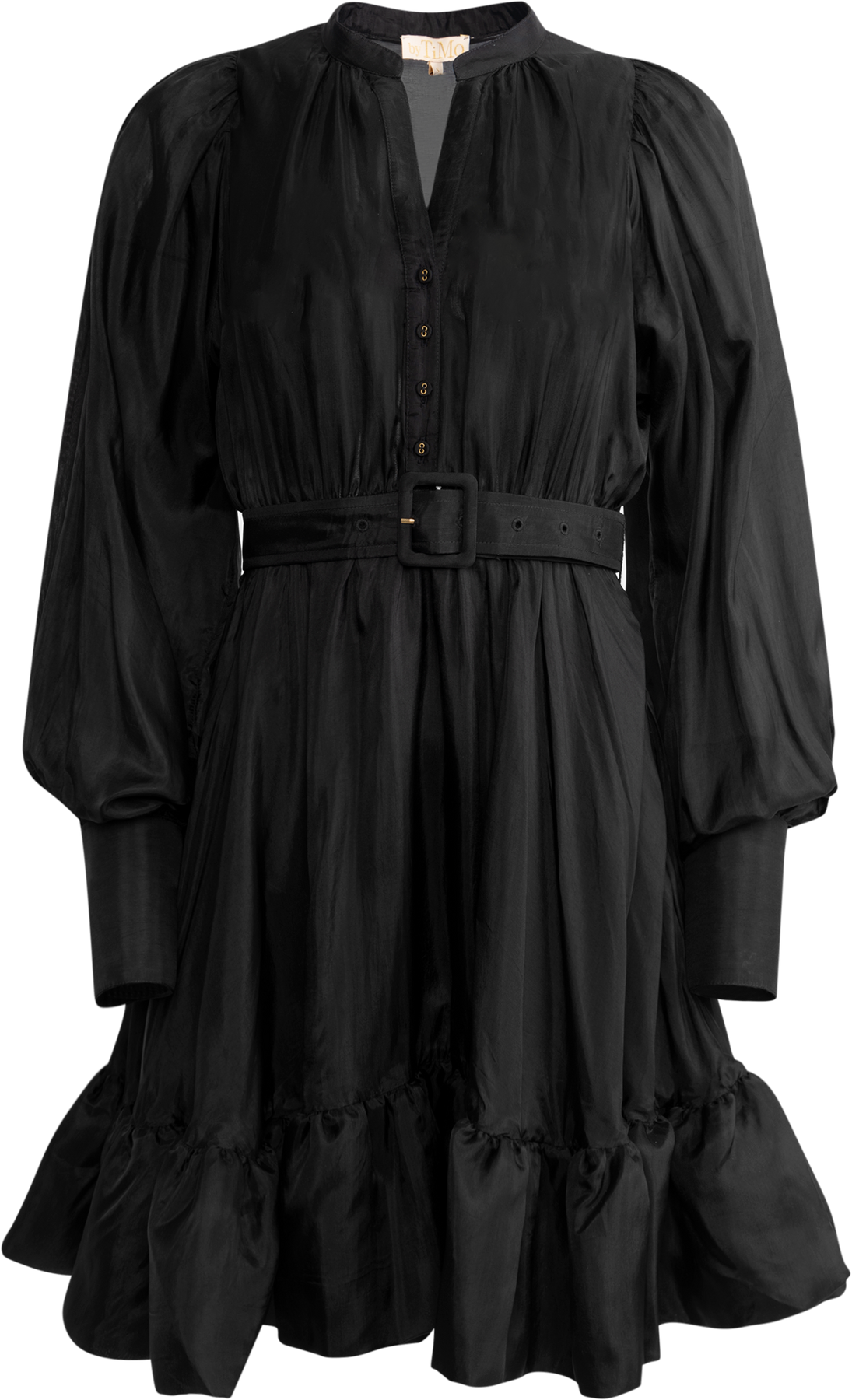 Cupro Mini Dress - Black