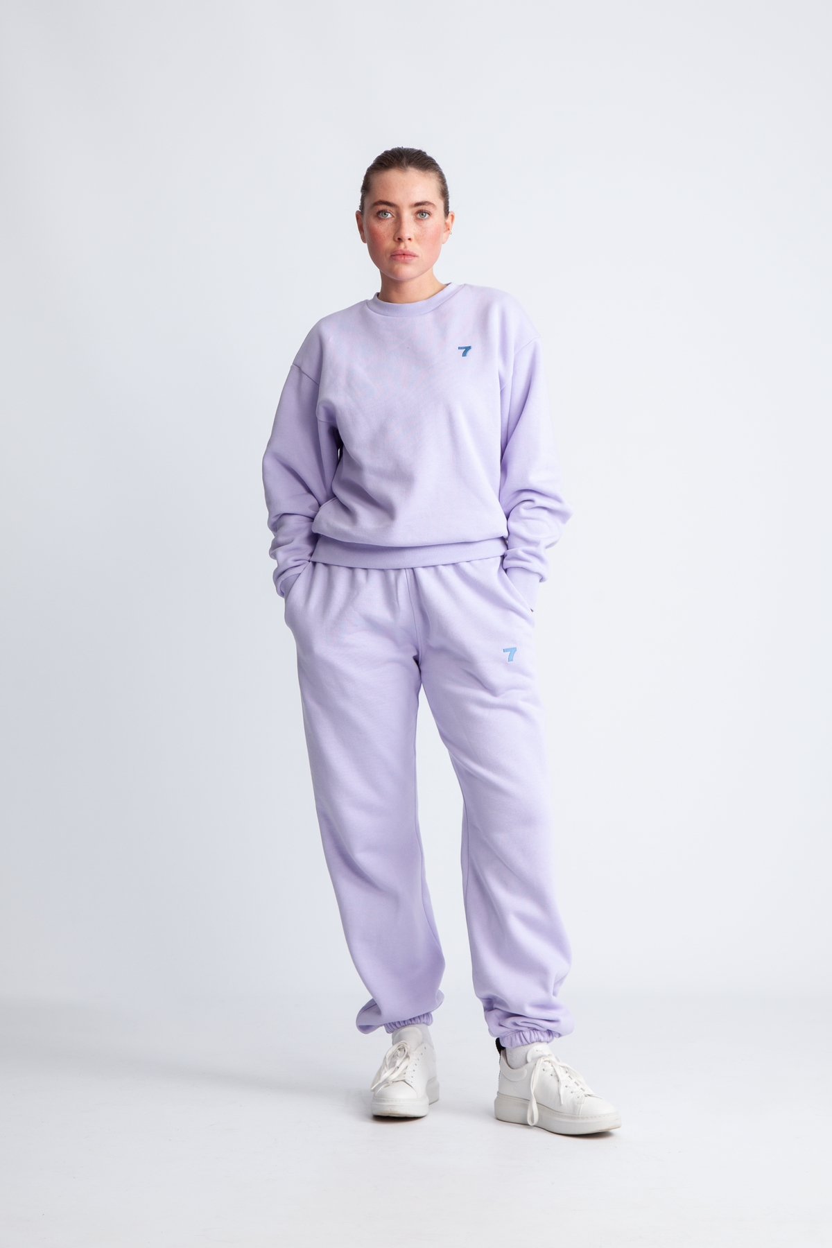 Organic Fitted Crewneck - Lavendel