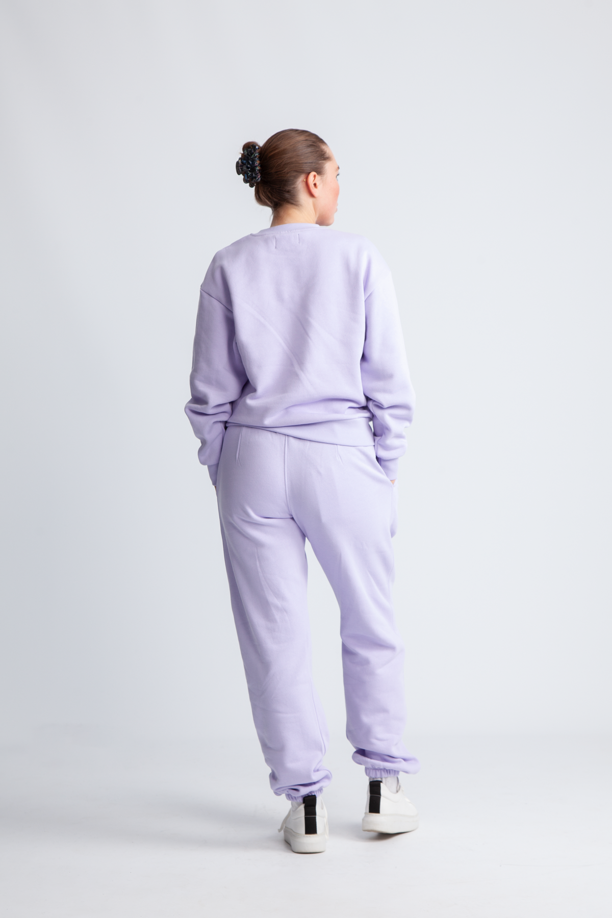 Organic Fitted Sweat Pants - Lavendel