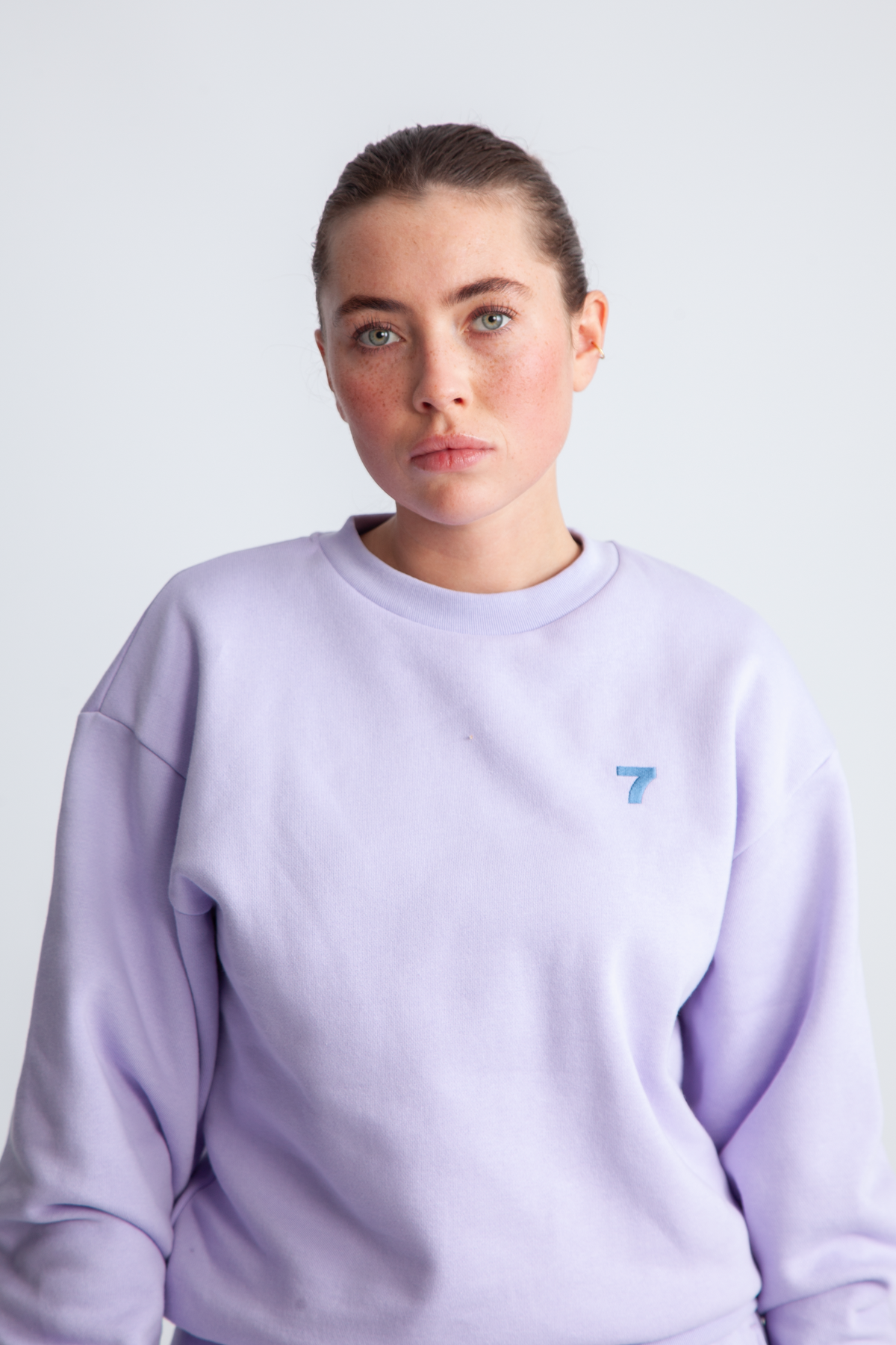 Organic Fitted Crewneck - Lavendel