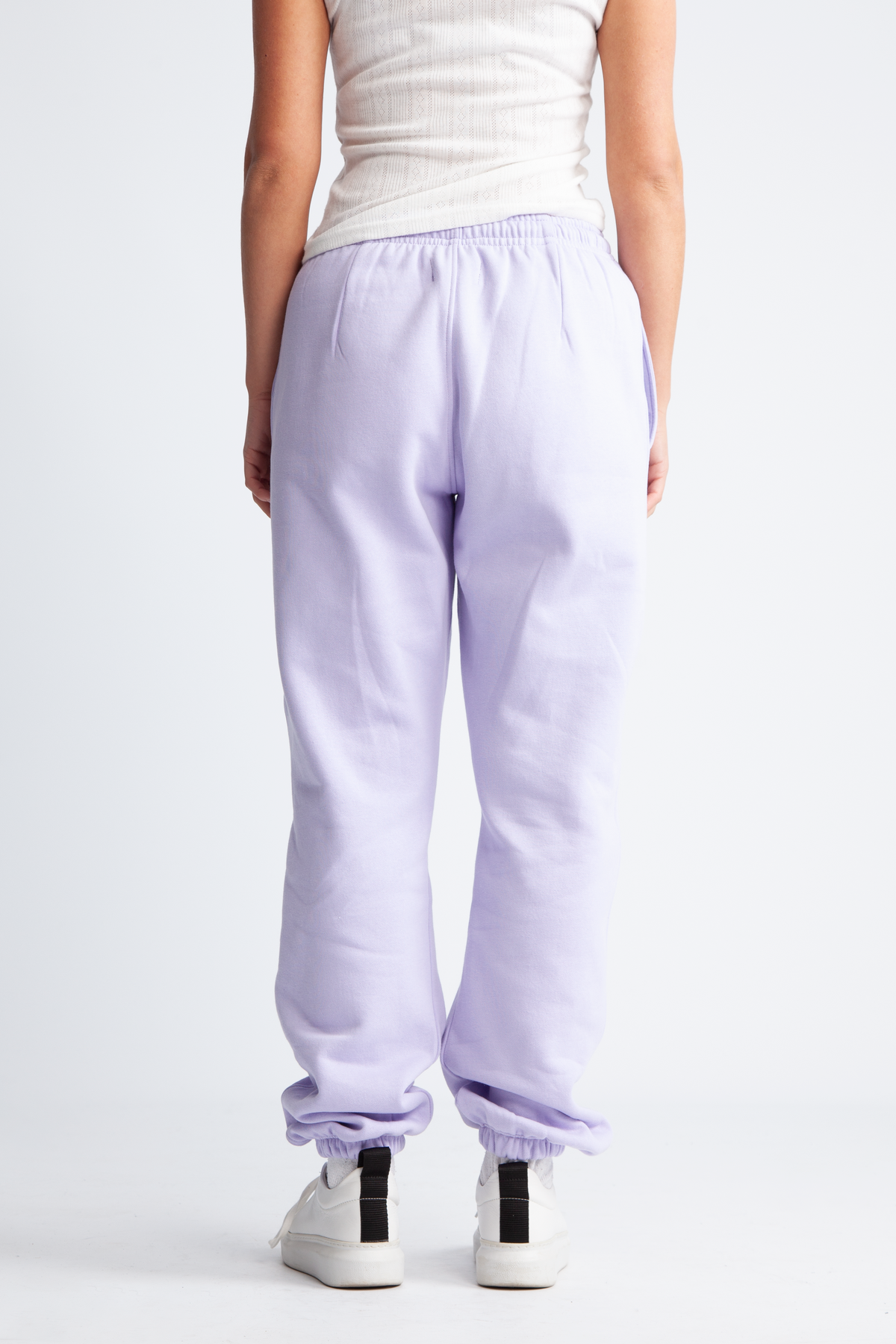 Organic Fitted Sweat Pants - Lavendel