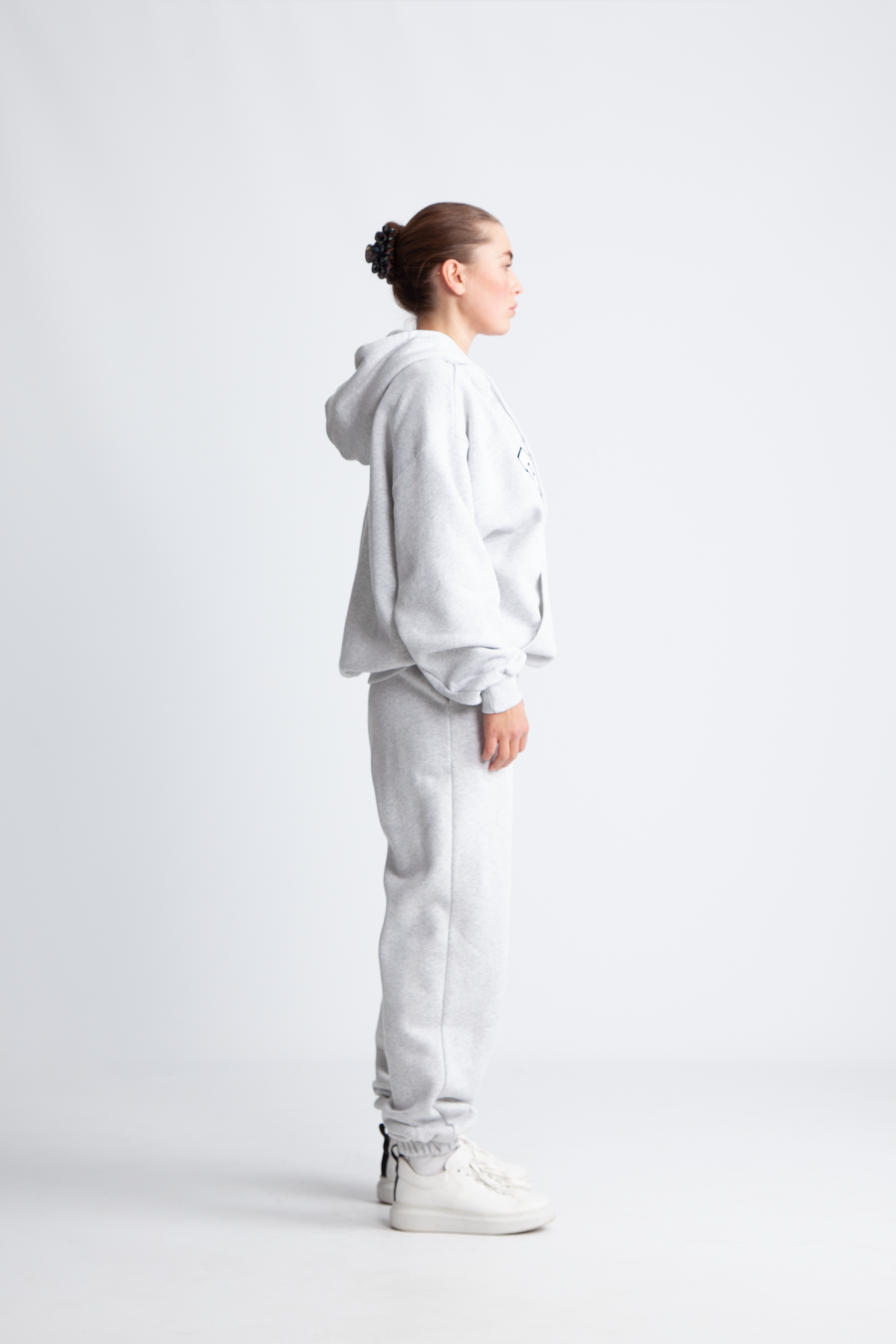 Heavy Sweat Hoodie - Ljusgrå melerad