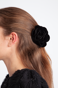 Velvet Peromia Hair Claw - Black