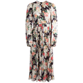 byTiMo Satin Midi Dress - Black Bouquet
