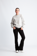 Selected Femme Lisa Hankie LS Crew Neck Sweat - Light Grey Melange
