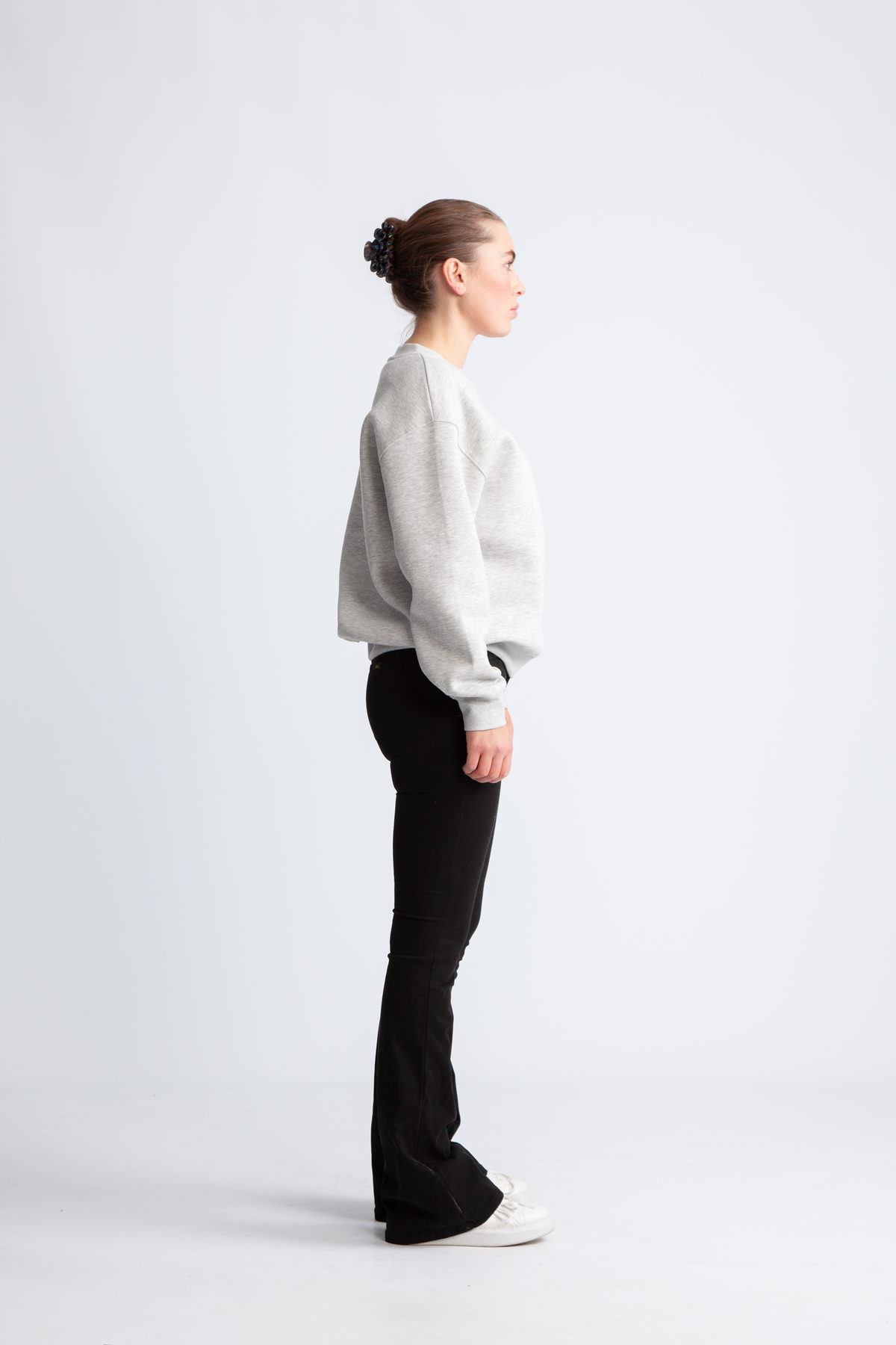 Selected Femme Lisa Hankie LS Crew Neck Sweat - Light Grey Melange