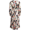 byTiMo Satin Midi Dress - Black Bouquet