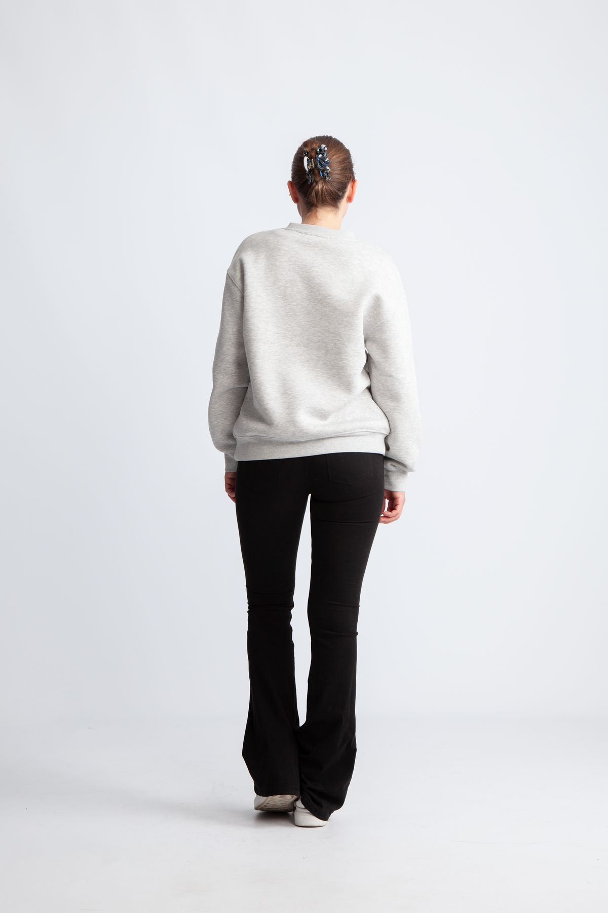 Selected Femme Lisa Hankie LS Crew Neck Sweat - Light Grey Melange