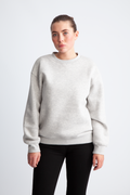 Selected Femme Lisa Hankie LS Crew Neck Sweat - Light Grey Melange