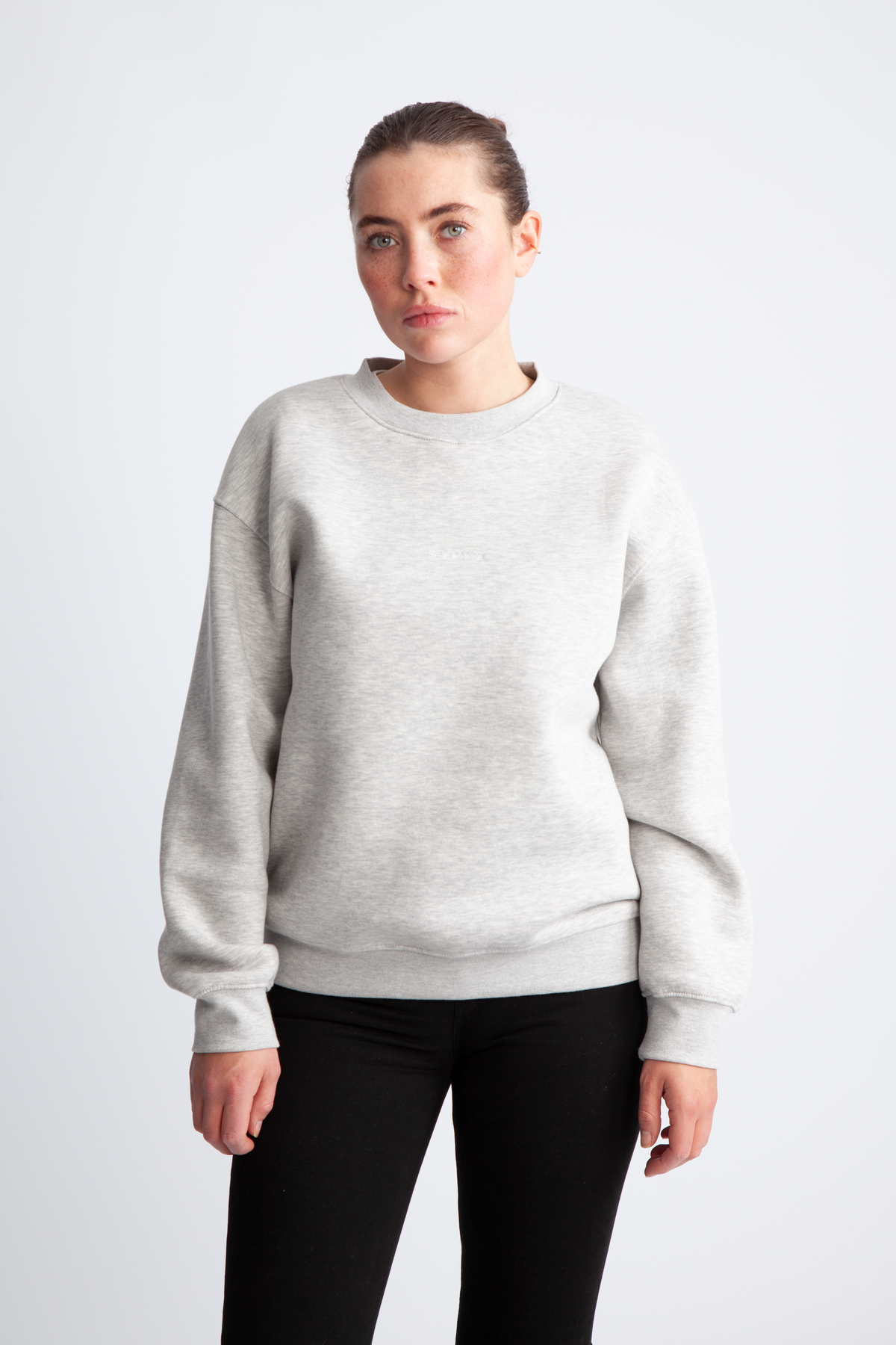 Selected Femme Lisa Hankie LS Crew Neck Sweat - Light Grey Melange