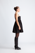 Cotton Poplin Strap Dress - Svart