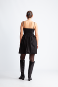 Cotton Poplin Strap Dress - Svart