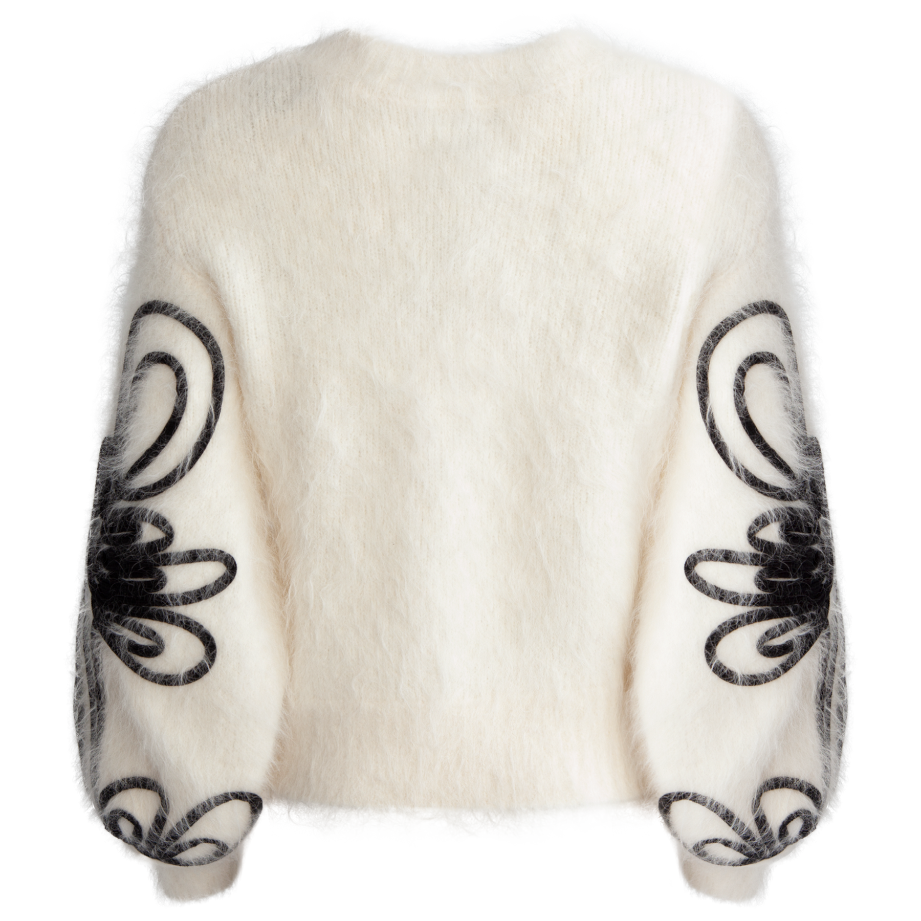 Freeflow Blouson Sleeve Knit - Ivory/Black