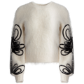 Freeflow Blouson Sleeve Knit - Ivory/Black
