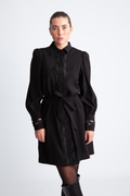 Yasunica Ls Shirt Dress S. - Black