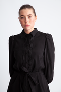 Yasunica Ls Shirt Dress S. - Black